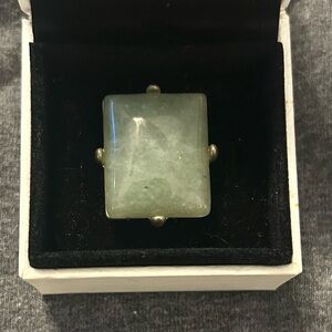 Gold Ring with Jade Stone